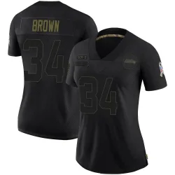 Brittain Brown Seattle Seahawks Limited Women's 2020 Salute To Service Jersey (Black)