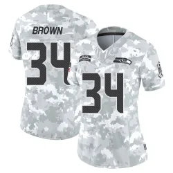 Brittain Brown Seattle Seahawks Limited Women's 2024 Salute to Service Jersey (Arctic Camo)