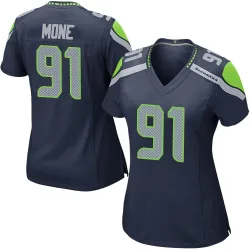 Bryan Mone Seattle Seahawks Game Women's Team Color Jersey (Navy)