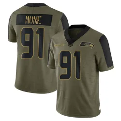 Bryan Mone Seattle Seahawks Limited Men's 2021 Salute To Service Jersey (Olive)