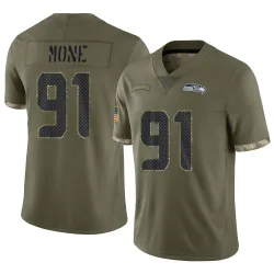 Bryan Mone Seattle Seahawks Limited Men's 2022 Salute To Service Jersey (Olive)
