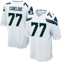 Bryce Cabeldue Seattle Seahawks Game Men's Jersey (White)