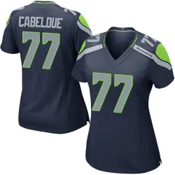 Bryce Cabeldue Seattle Seahawks Game Women's Team Color Jersey (Navy)