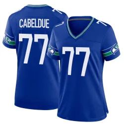 Bryce Cabeldue Seattle Seahawks Game Women's Throwback Jersey (Royal)