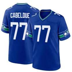 Bryce Cabeldue Seattle Seahawks Game Youth Throwback Jersey (Royal)