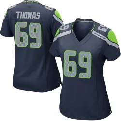 Bubba Thomas Seattle Seahawks Game Women's Team Color Jersey (Navy)