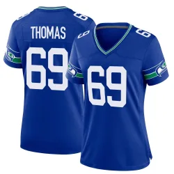 Bubba Thomas Seattle Seahawks Game Women's Throwback Jersey (Royal)
