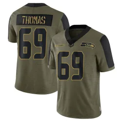Bubba Thomas Seattle Seahawks Limited Youth 2021 Salute To Service Jersey (Olive)