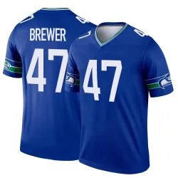 Cade Brewer Seattle Seahawks Legend Men's Throwback Jersey (Royal)
