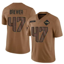 Cade Brewer Seattle Seahawks Limited Men's 2023 Salute To Service Jersey (Brown)