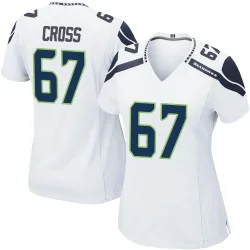 Charles Cross Seattle Seahawks Game Women's Jersey (White)