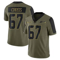 Charles Cross Seattle Seahawks Limited Youth 2021 Salute To Service Jersey (Olive)