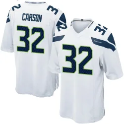 Chris Carson Seattle Seahawks Game Men's Jersey (White)