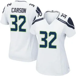 Chris Carson Seattle Seahawks Game Women's Jersey (White)