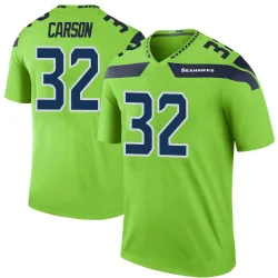 Chris Carson Seattle Seahawks Legend Men's Color Rush Neon Jersey (Green)