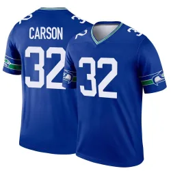 Chris Carson Seattle Seahawks Legend Men's Throwback Jersey (Royal)