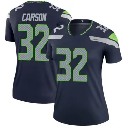 Chris Carson Seattle Seahawks Legend Women's Jersey (Navy)