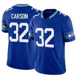 Chris Carson Seattle Seahawks Limited Men's Throwback Vapor F.U.S.E. Jersey (Royal)