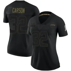 Chris Carson Seattle Seahawks Limited Women's 2020 Salute To Service Jersey (Black)