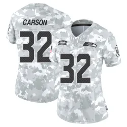 Chris Carson Seattle Seahawks Limited Women's 2024 Salute to Service Jersey (Arctic Camo)
