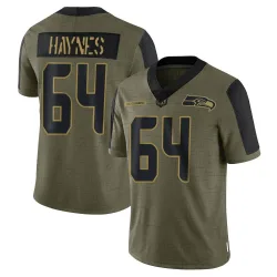 Christian Haynes Seattle Seahawks Limited Men's 2021 Salute To Service Jersey (Olive)