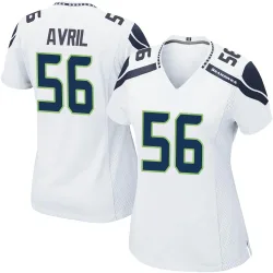 Cliff Avril Seattle Seahawks Game Women's Jersey (White)