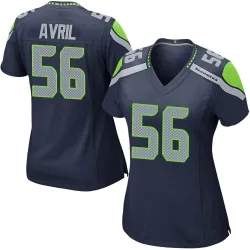Cliff Avril Seattle Seahawks Game Women's Team Color Jersey (Navy)
