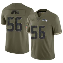 Cliff Avril Seattle Seahawks Limited Men's 2022 Salute To Service Jersey (Olive)