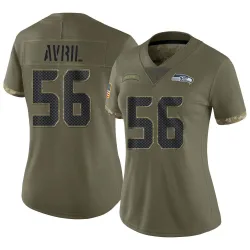 Cliff Avril Seattle Seahawks Limited Women's 2022 Salute To Service Jersey (Olive)