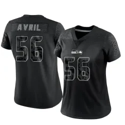 Cliff Avril Seattle Seahawks Limited Women's Reflective Jersey (Black)
