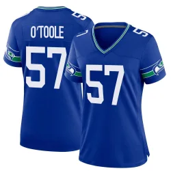 Connor O'Toole Seattle Seahawks Game Women's Throwback Jersey (Royal)