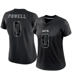 Cornell Powell Seattle Seahawks Limited Women's Reflective Jersey (Black)