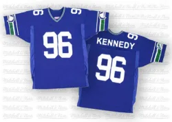 Cortez Kennedy Seattle Seahawks Authentic Men's Mitchell And Ness Hall of Fame 2012 Throwback Jersey (Blue)