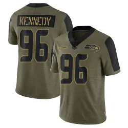 Cortez Kennedy Seattle Seahawks Limited Men's 2021 Salute To Service Jersey (Olive)