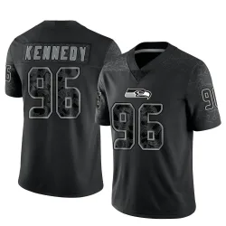 Cortez Kennedy Seattle Seahawks Limited Men's Reflective Jersey (Black)