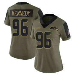 Cortez Kennedy Seattle Seahawks Limited Women's 2021 Salute To Service Jersey (Olive)