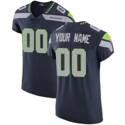 Custom Seattle Seahawks Elite Men's Team Color Vapor Untouchable Jersey (Navy)