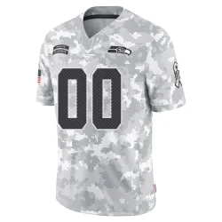 Custom Seattle Seahawks Limited Men's 2024 Salute to Service Jersey (Arctic Camo)