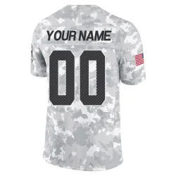 Custom Seattle Seahawks Limited Men's 2024 Salute to Service Jersey (Arctic Camo)