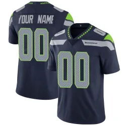 Custom Seattle Seahawks Limited Men's Team Color Vapor Untouchable Jersey (Navy)