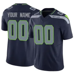 Custom Seattle Seahawks Limited Men's Vapor F.U.S.E. Jersey (Navy)