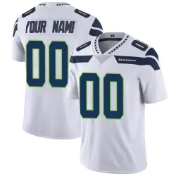 Custom Seattle Seahawks Limited Men's Vapor Untouchable Jersey (White)