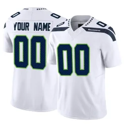 Custom Seattle Seahawks Limited Youth Vapor F.U.S.E. Jersey (White)