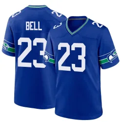 D'Anthony Bell Seattle Seahawks Game Men's Throwback Jersey (Royal)