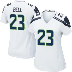 D'Anthony Bell Seattle Seahawks Game Women's Jersey (White)