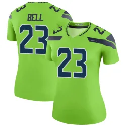 D'Anthony Bell Seattle Seahawks Legend Women's Color Rush Neon Jersey (Green)