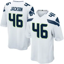 D'Eryk Jackson Seattle Seahawks Game Men's Jersey (White)
