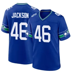 D'Eryk Jackson Seattle Seahawks Game Men's Throwback Jersey (Royal)
