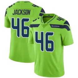 D'Eryk Jackson Seattle Seahawks Limited Men's Color Rush Neon Jersey (Green)