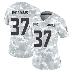 Damarion Williams Seattle Seahawks Limited Women's 2024 Salute to Service Jersey (Arctic Camo)